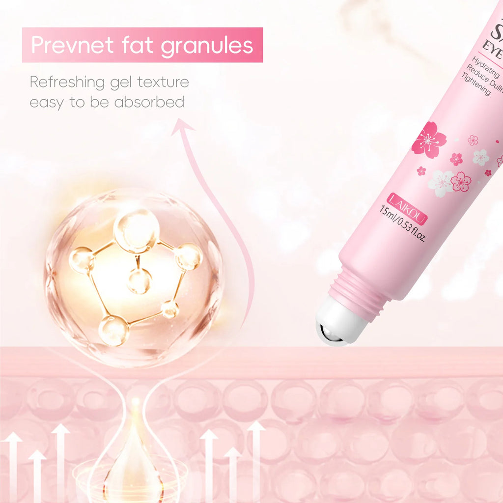Sakura Eye Serum Roller Massage Hyaluronic Acid Skin Care