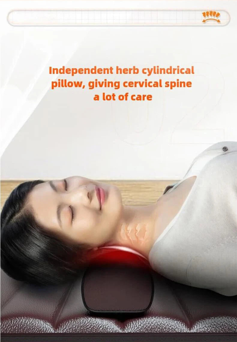 Electric Full Body Massage Mattress With Heating Hand Control.