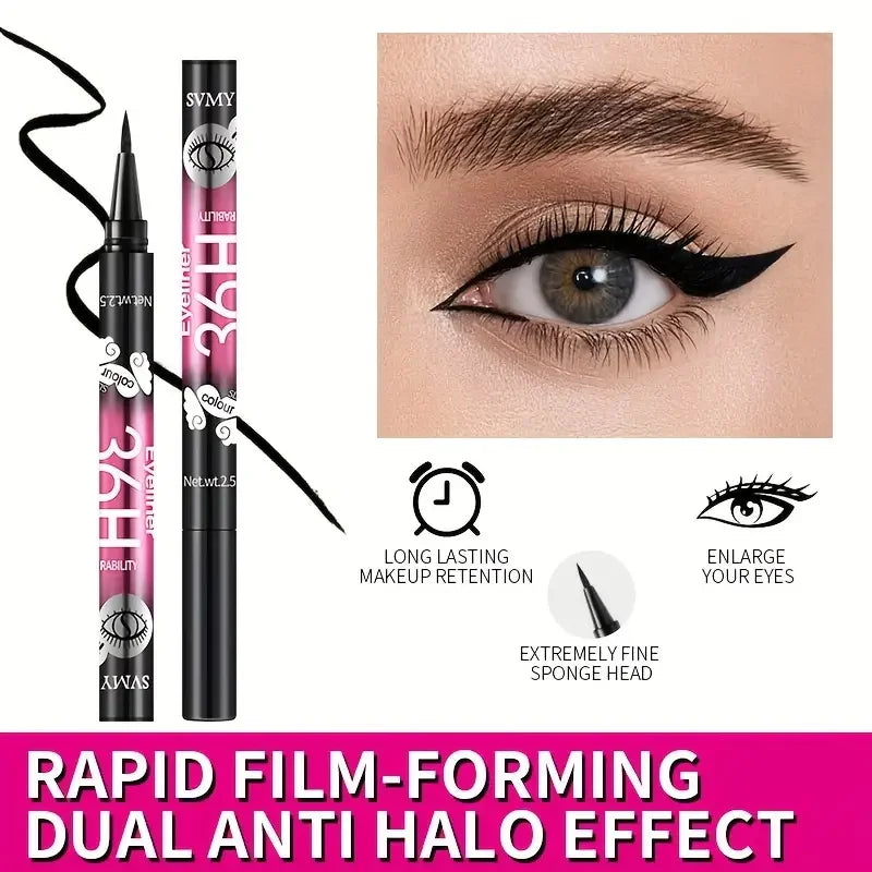 12 PCS Hot Make Up Ultimate Black Liquid Eyeliner Long-lasting Waterproof Eye Liner Pencil pen