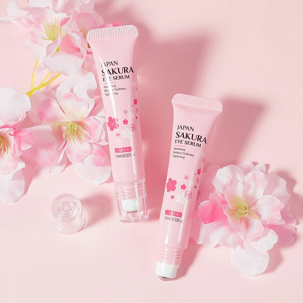 Sakura Eye Serum Roller Massage Hyaluronic Acid Skin Care