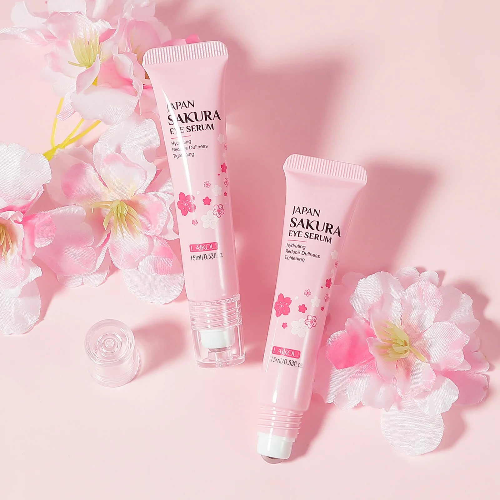 Sakura Eye Serum Roller Massage Hyaluronic Acid Skin Care