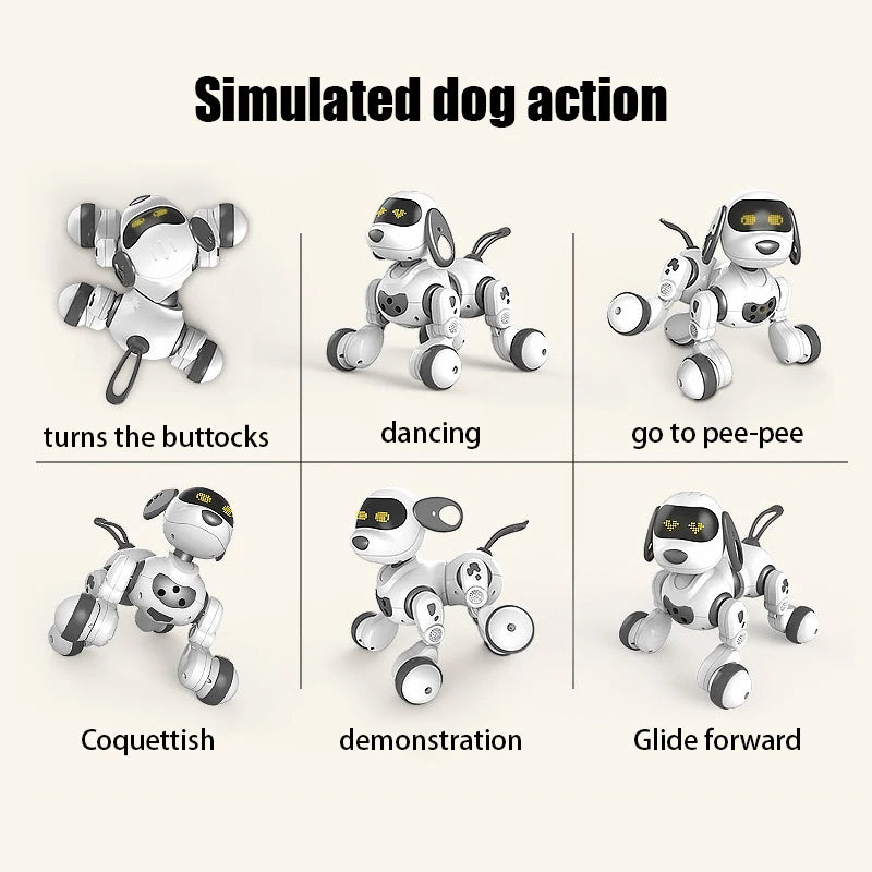 RC Robot Dog – Stunt Moves, Voice Command & Touch-Sense Music Toy for Kids (18011)