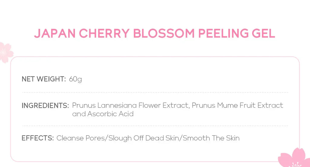 Sakura Face Deep Cleaning Exfoliating Gel Skin Care Whitening Moisturizer