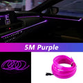 5M Car Interior LED Neon Strip Light USB – Flexible EL Wire Ambient Lighting Decorative Lamp for Auto DIY Atmosphere