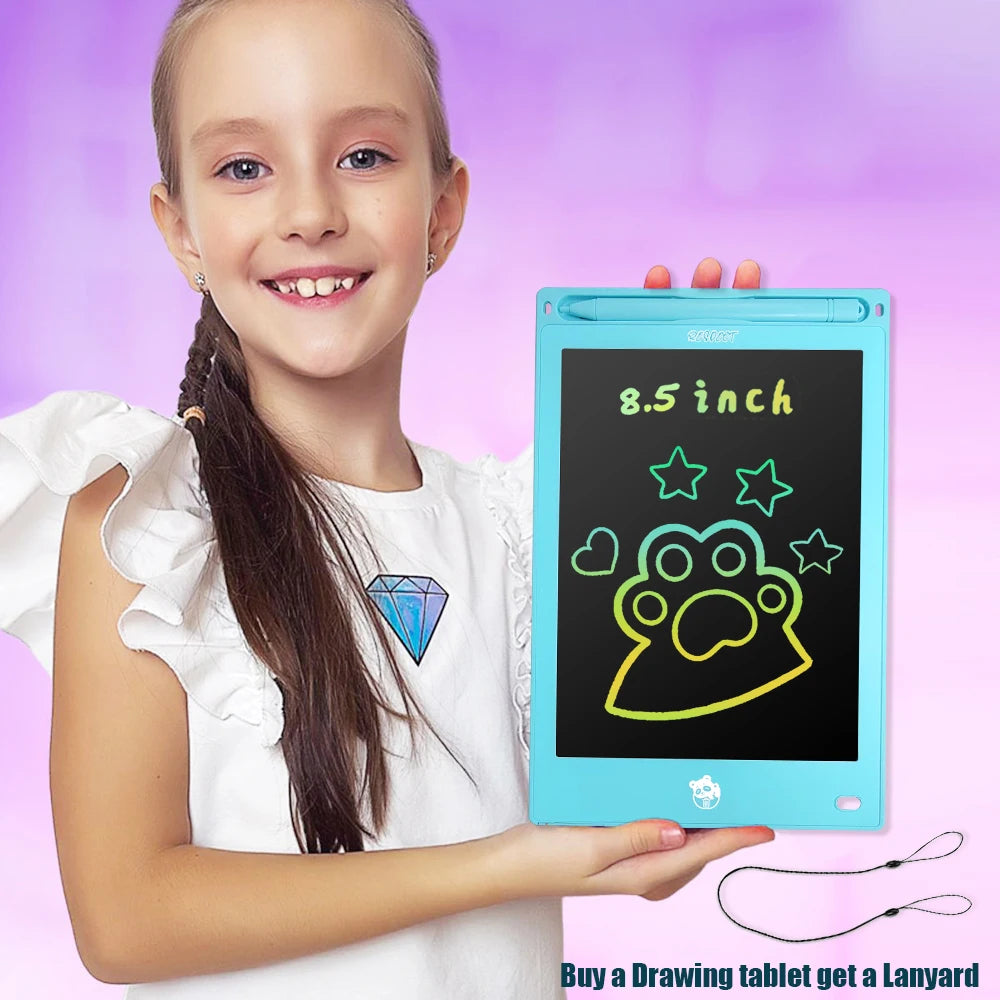 LCD Drawing Tablet 8.5/10/12/16 Inch – Cartoon Digital Writing Board, Creative Toy Gift for Kids Ages 3–8