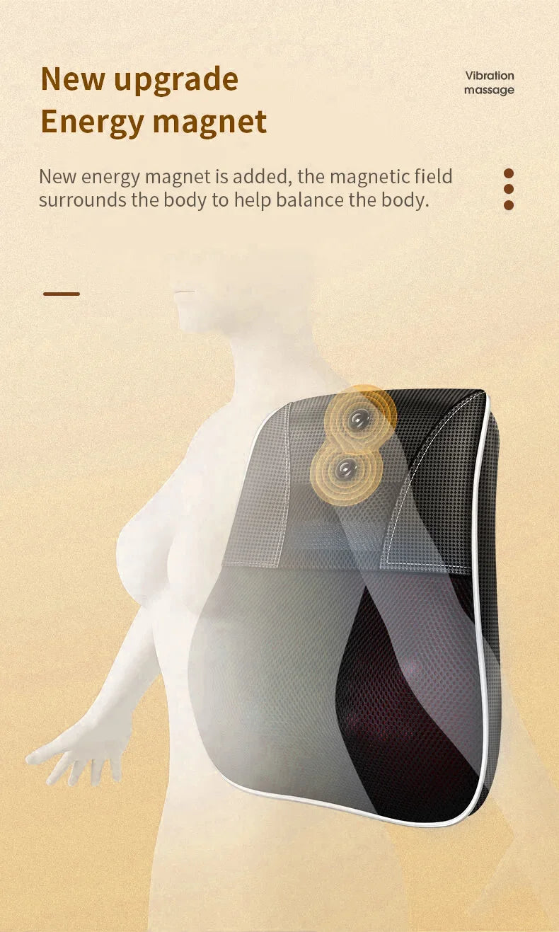 Back Massager, Back & Neck Massager with Heat, Vibration Shiatsu Massage