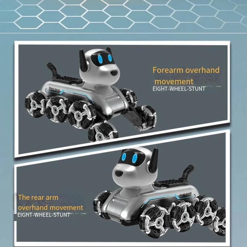 8-Wheel Stunt Mechanical Dog Toy S50 Intelligent Remote Control Robot Dog Kids Toy Car