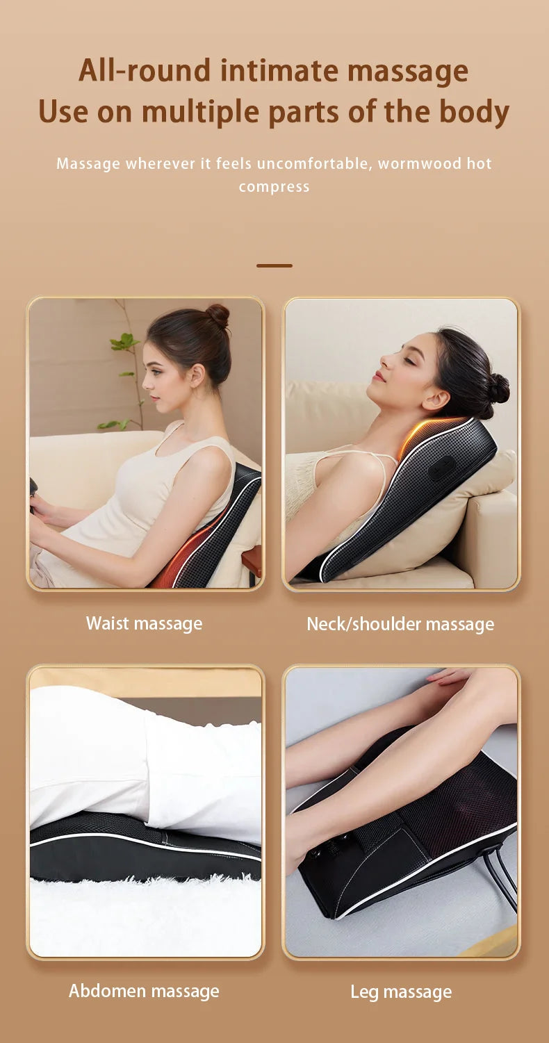 Back Massager, Back & Neck Massager with Heat, Vibration Shiatsu Massage