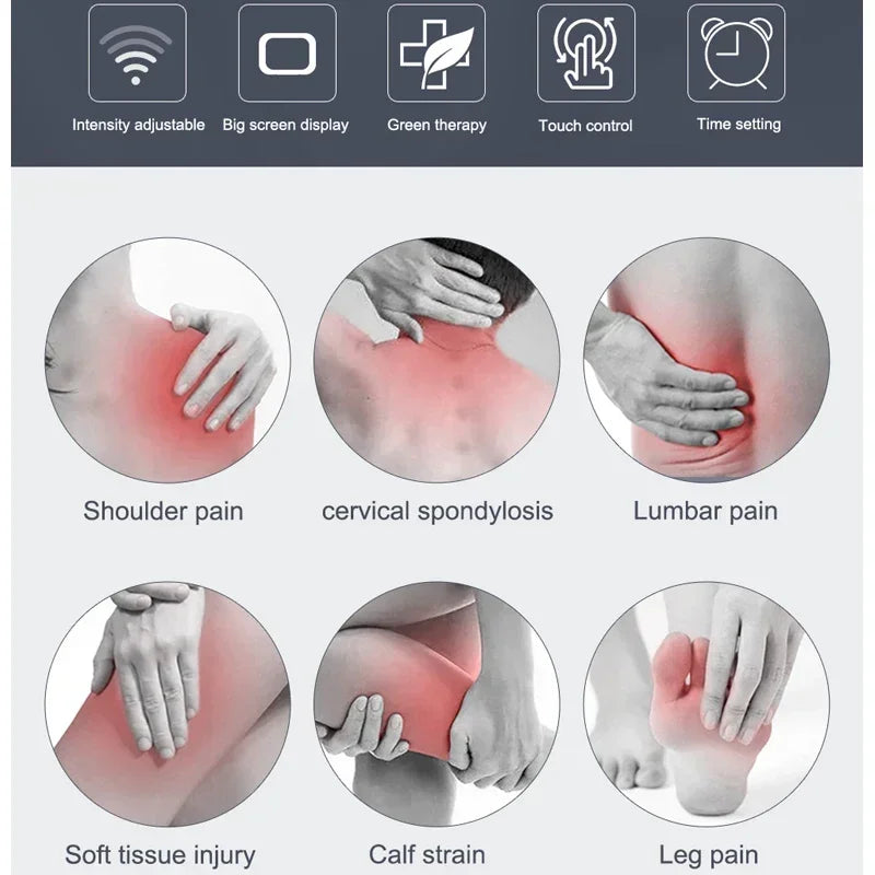 Drug-free ultrasound therapy machine designed to relieve muscle soreness and joint discomfort with digital LCD screen ⚡🧠