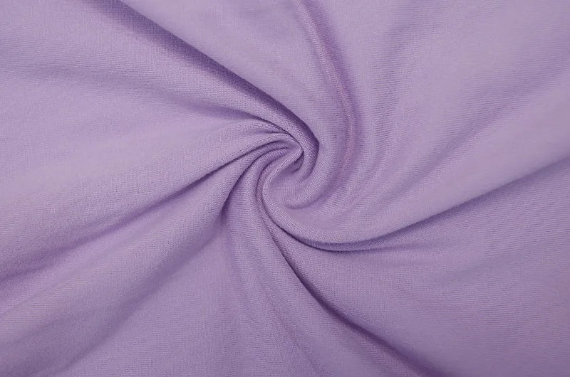 High-neck Purple Long-sleeved Pleated Tie-up Dress Skirt.