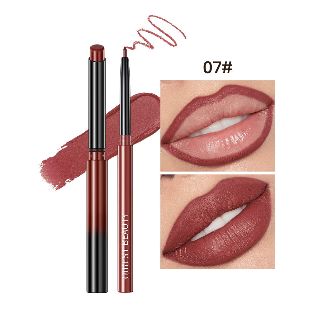 Lipstick Lipliner Pen Set Matte Velvet Lip Liner Pencil