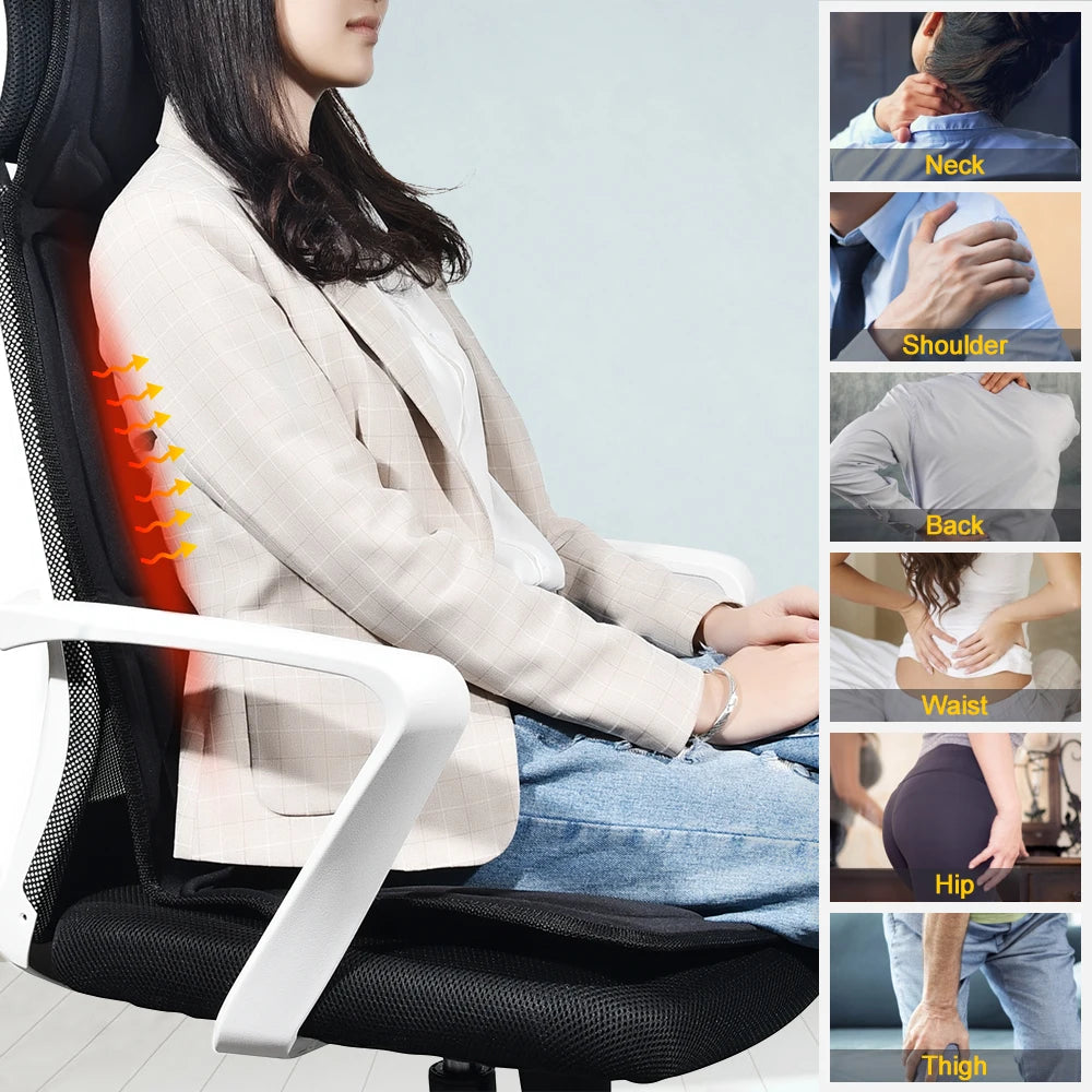 Electric Back Massager Infrared Full-Body Massage Chair.