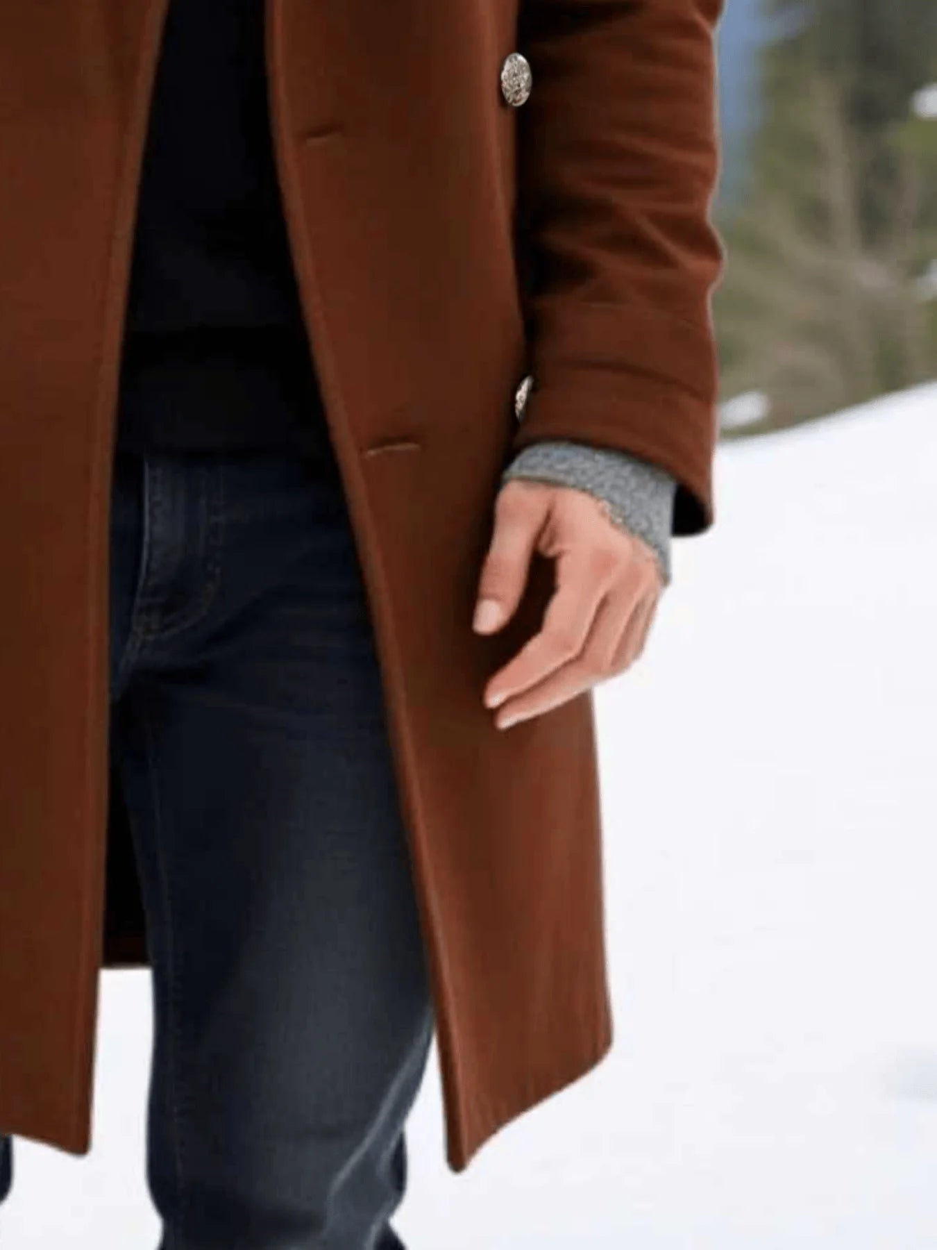 Men’s Winter Wool Coat – Double-Breasted Jacket with Thick Warm Lining (New Arrival)