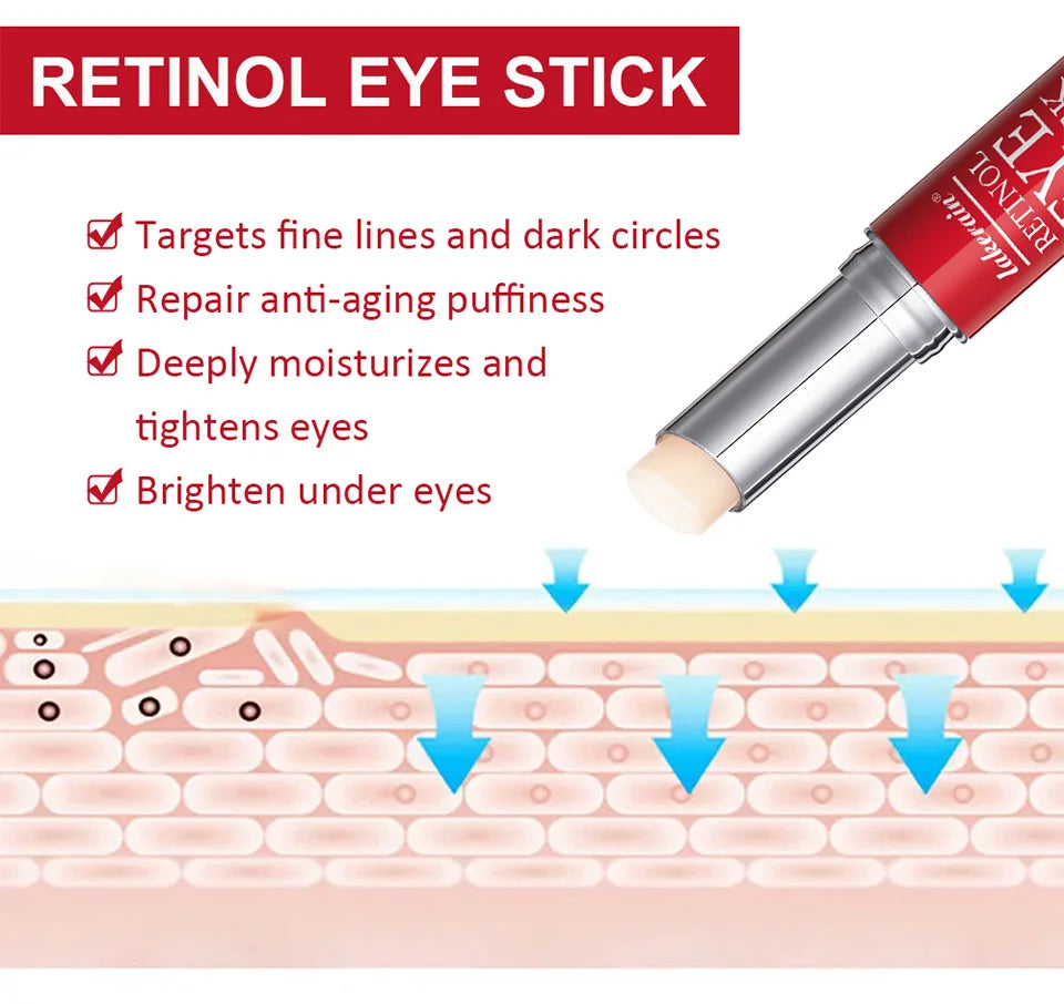 Retinol Eye Cream Lightening Dark Circles Firming Skin Instant Eye Repair Serum Stick