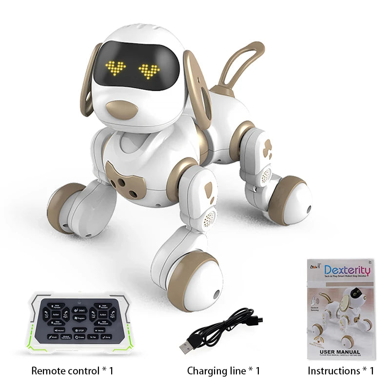 RC Robot Dog – Stunt Moves, Voice Command & Touch-Sense Music Toy for Kids (18011)