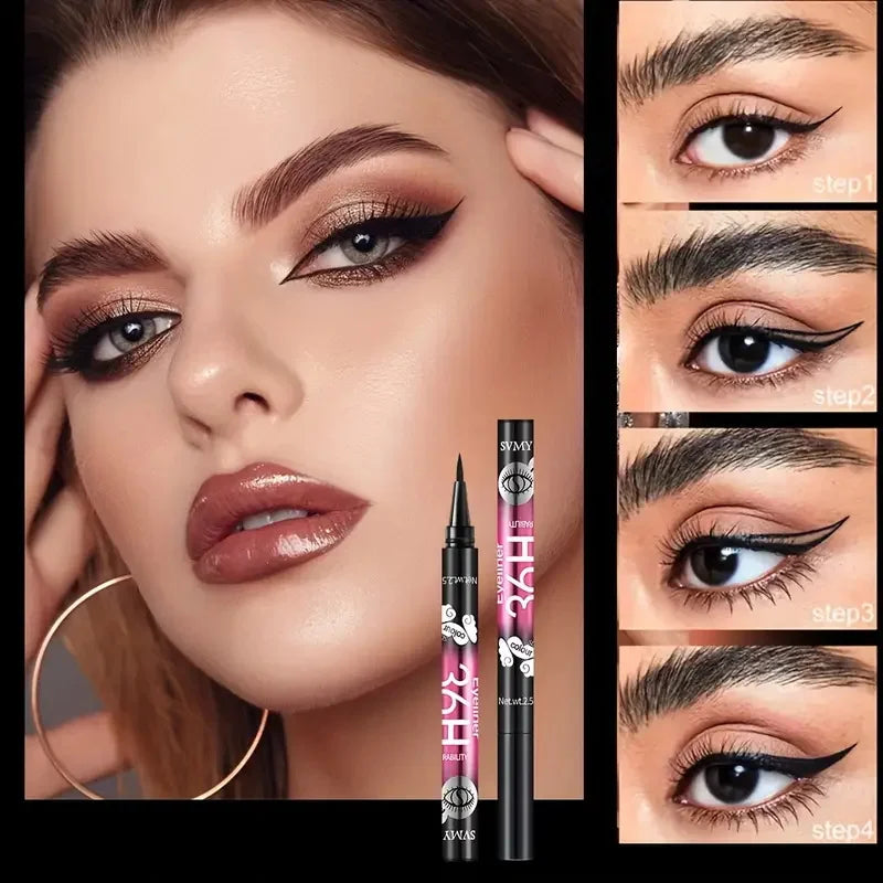 12 PCS Hot Make Up Ultimate Black Liquid Eyeliner Long-lasting Waterproof Eye Liner Pencil pen