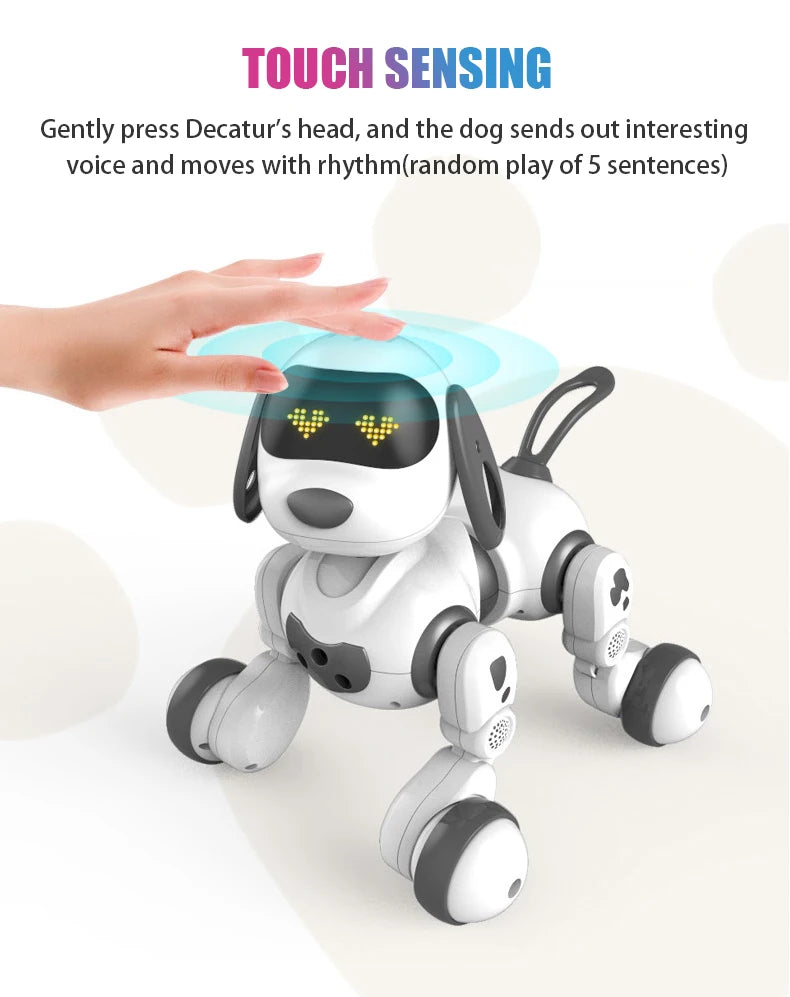 RC Robot Dog – Stunt Moves, Voice Command & Touch-Sense Music Toy for Kids (18011)