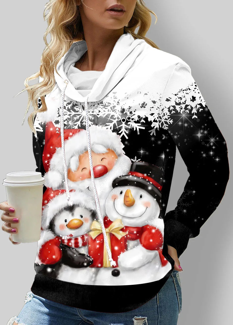 Women's Sweatshirt 3D Prints Christmas Theme Kawaii Graphics Long Sleeve T Shirt