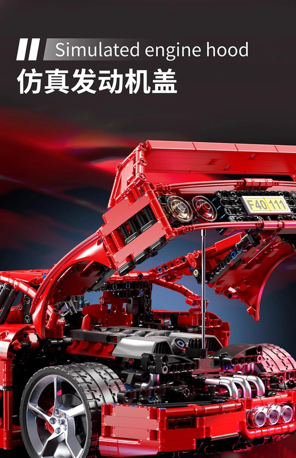 4026PCS Technical Supercar Assembly Building Blocks – High-Difficulty Racing Model for Adults