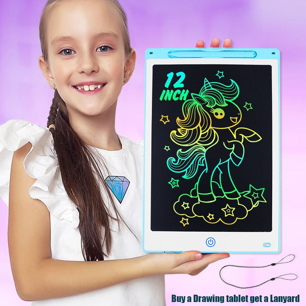 LCD Drawing Tablet 8.5/10/12/16 Inch – Cartoon Digital Writing Board, Creative Toy Gift for Kids Ages 3–8