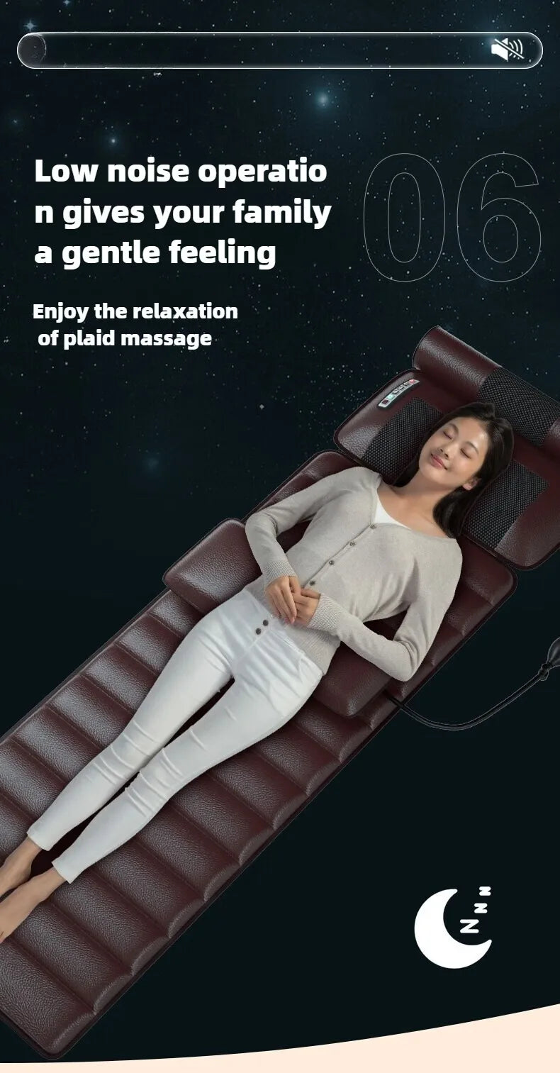 Electric Full Body Massage Mattress With Heating Hand Control.