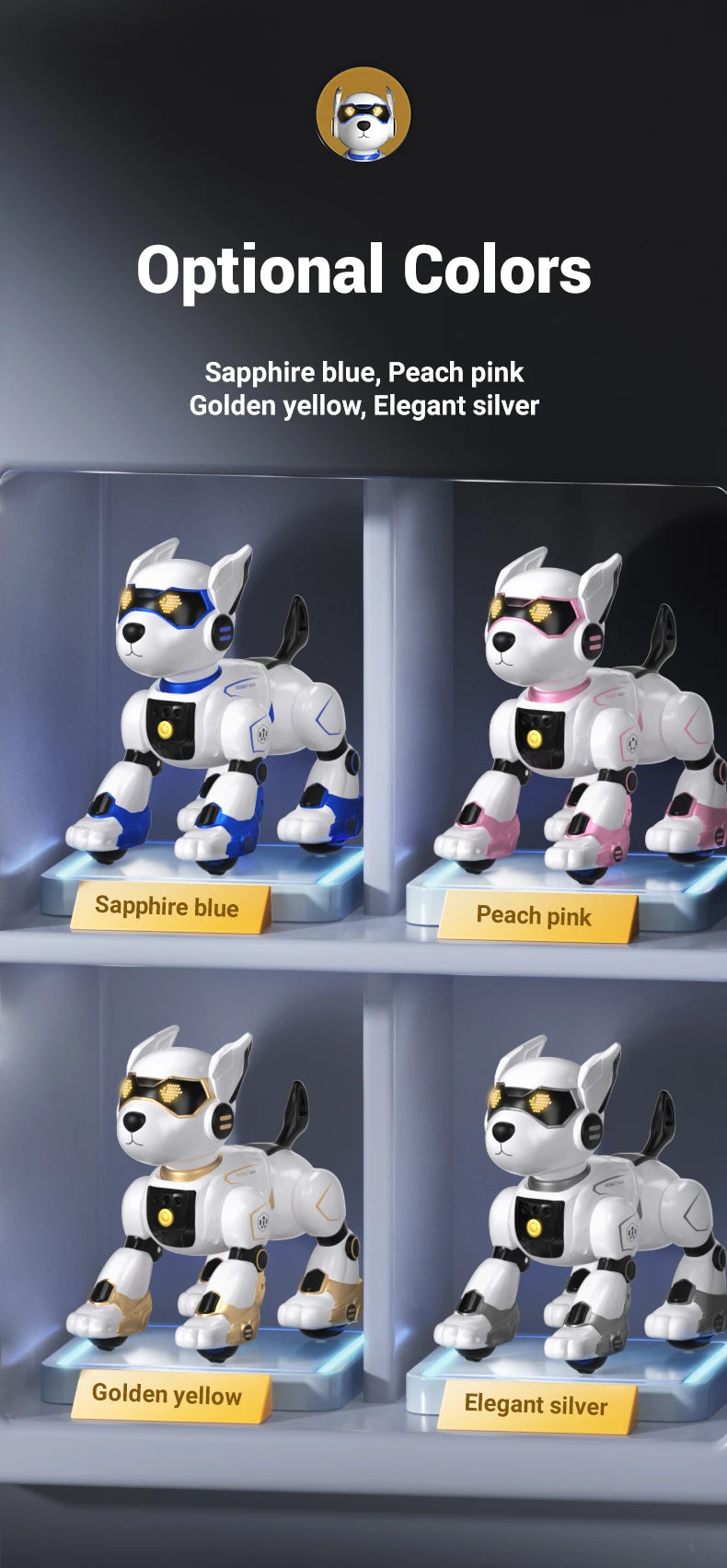 R27 Smart RC Robot Dog – Voice Interactive, Programmable Puzzle Toy for Kidss