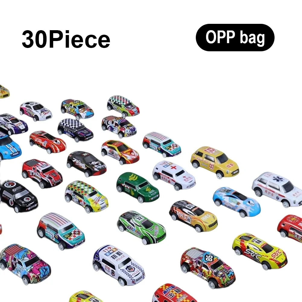 Alloy Pull-Back Racing Cars 10/20/30 – Colorful Inertia Vehicles with Storage Box for Kids