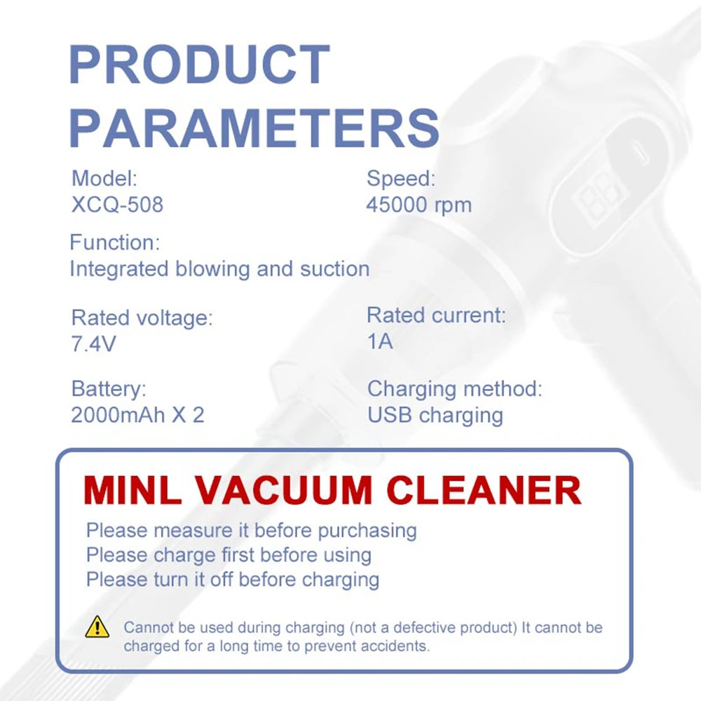 ROADSUN 4-in-1 98000Pa Powerful Cordless Car Vacuum Cleaner for Audi Full Series – Portable Wireless Handheld Auto Cleaning Device