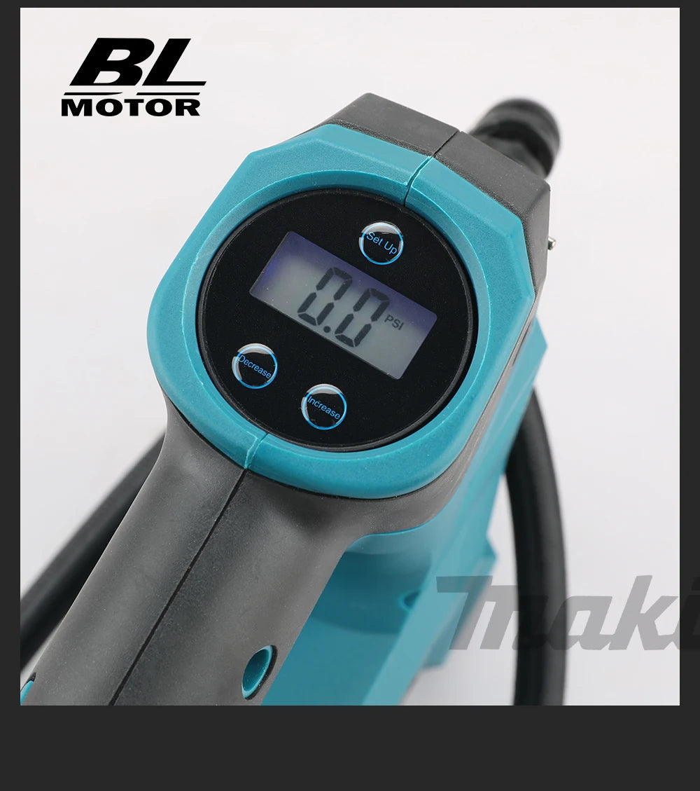 Portable Air pump 18V Battery Lithium-Ion Cordless Inflator For Car Tyre Inflator Electric Motorcycle Pump (No Battery)