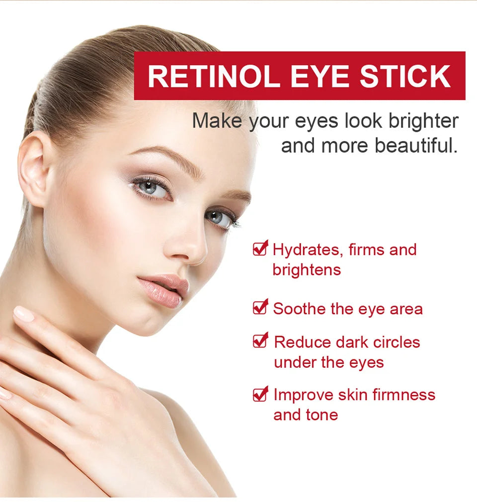 Retinol Eye Cream Lightening Dark Circles Firming Skin Instant Eye Repair Serum Stick