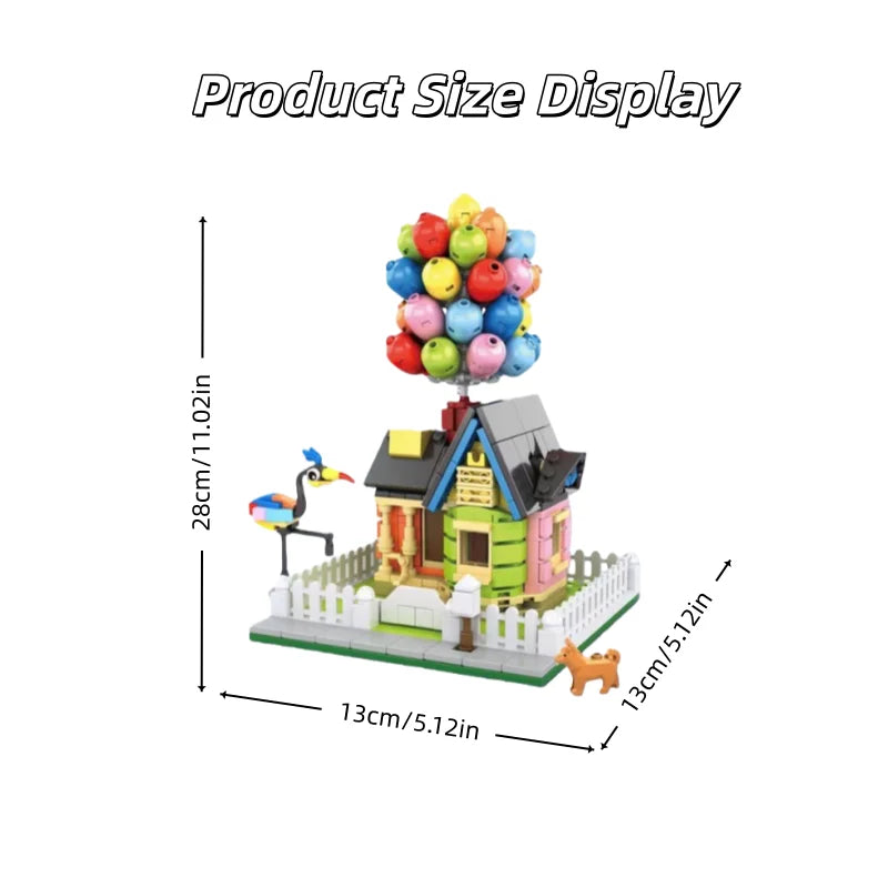 658PCS Animal Balloon Floating House Building Blocks – Desktop Display and Family Gift Toy
