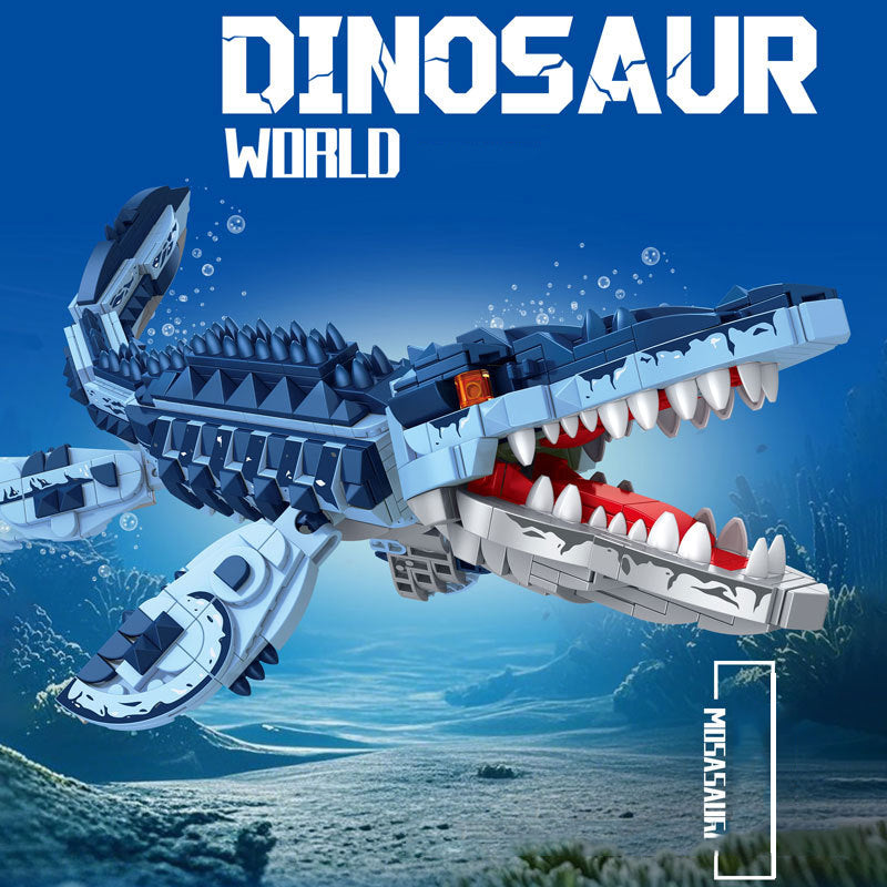 Sea Monster Attack Building Blocks – Adventure Boat and Dinosaur Construction Set Toy for Children